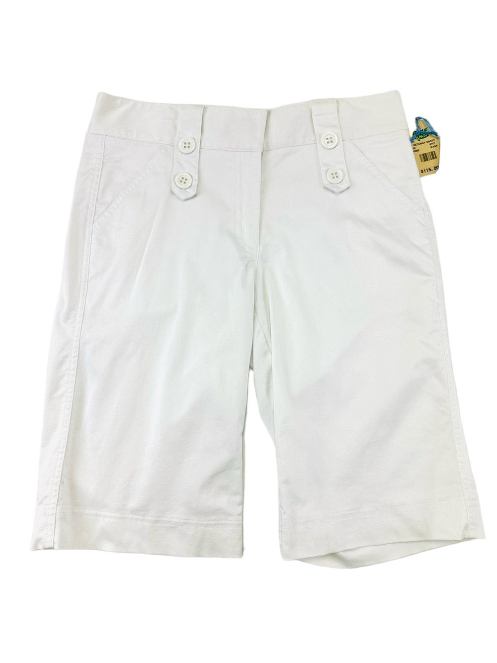 Lija White Golf Shorts Size 4 Stretch Cotton Tailored Summer Sport Chic NEW